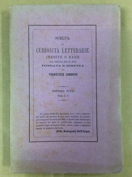 I DRAMMI PASTORALI. 2 Volumi. - Vol. I, "La Mirzia" …