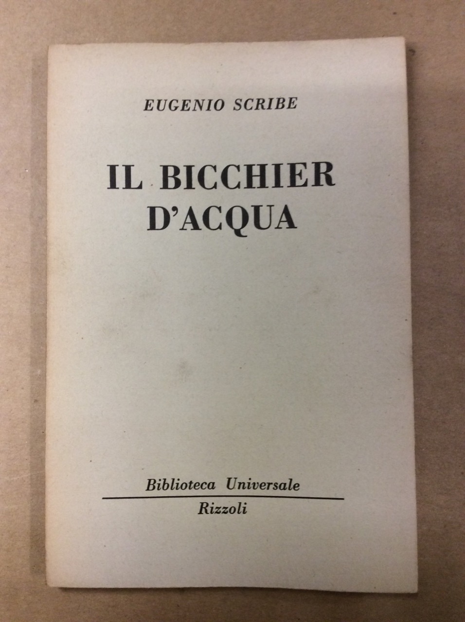 IL BICCHIER D'ACQUA, OVVERO GLI EFFETTI E LE CAUSE.