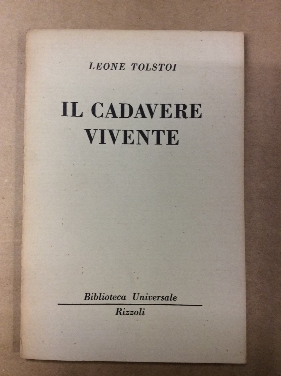 IL CADAVERE VIVENTE.