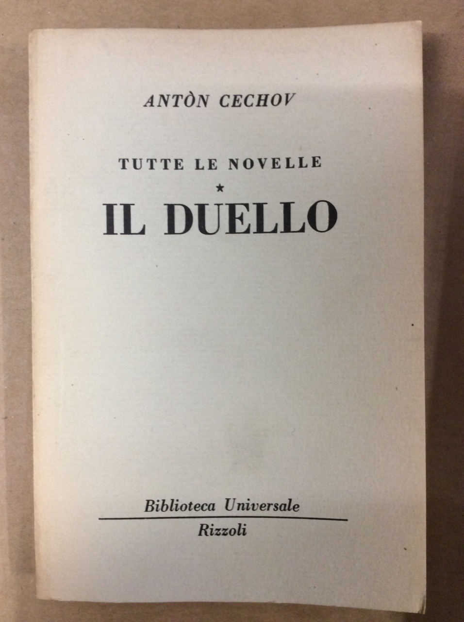 IL DUELLO (TUTTE LE NOVELLE, VIII).