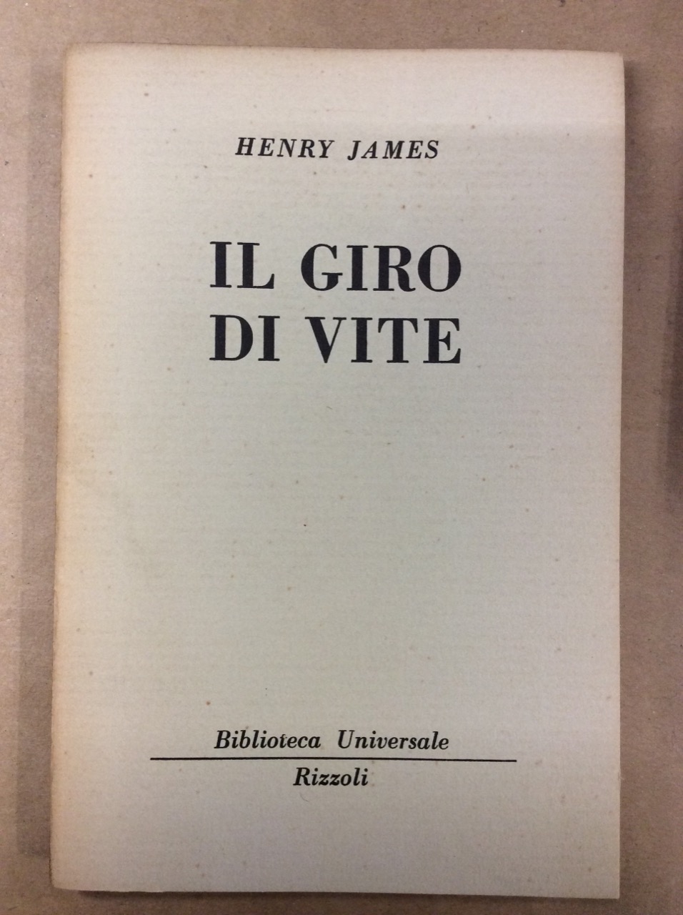IL GIRO DI VITE.