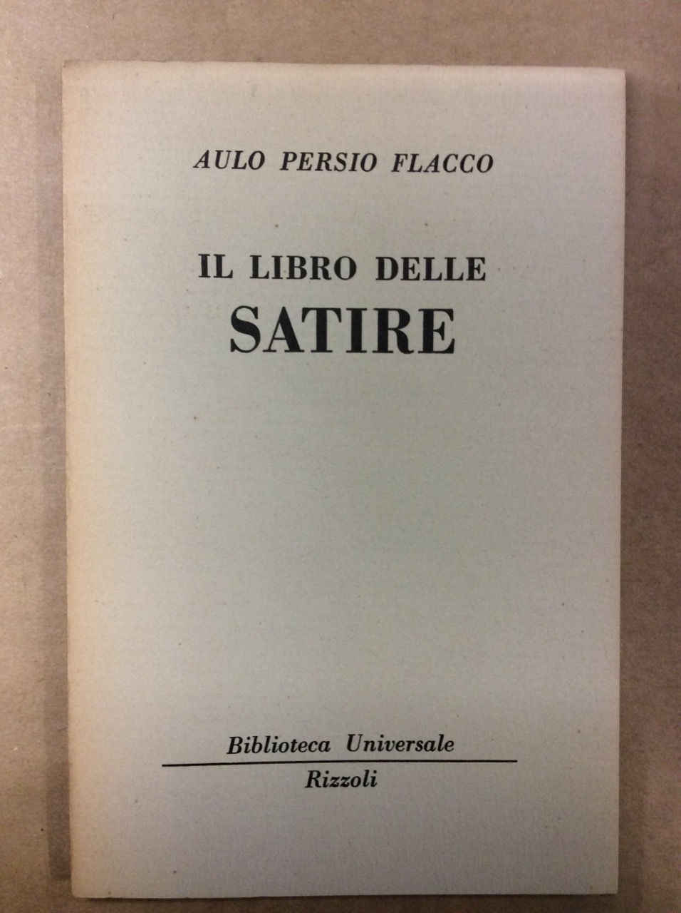 IL LIBRO DELLE SATIRE.