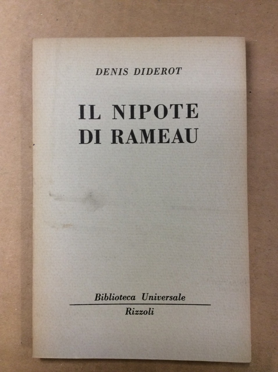 IL NIPOTE DI RAMEAU - COMPIANTO SULLA MIA VECCHIA VESTE …