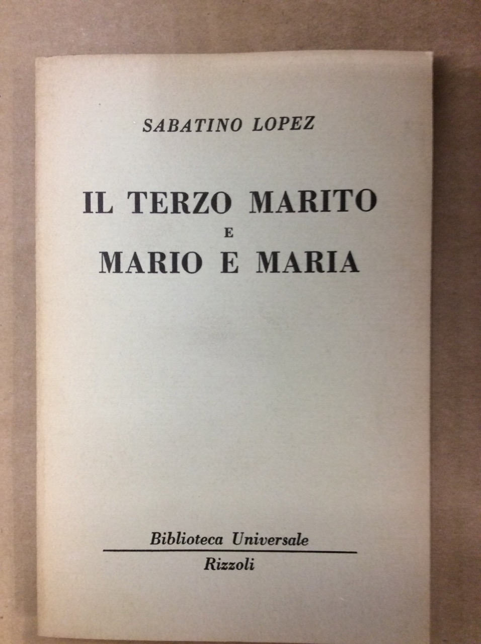 IL TERZO MARITO - MARIO E MARIA.