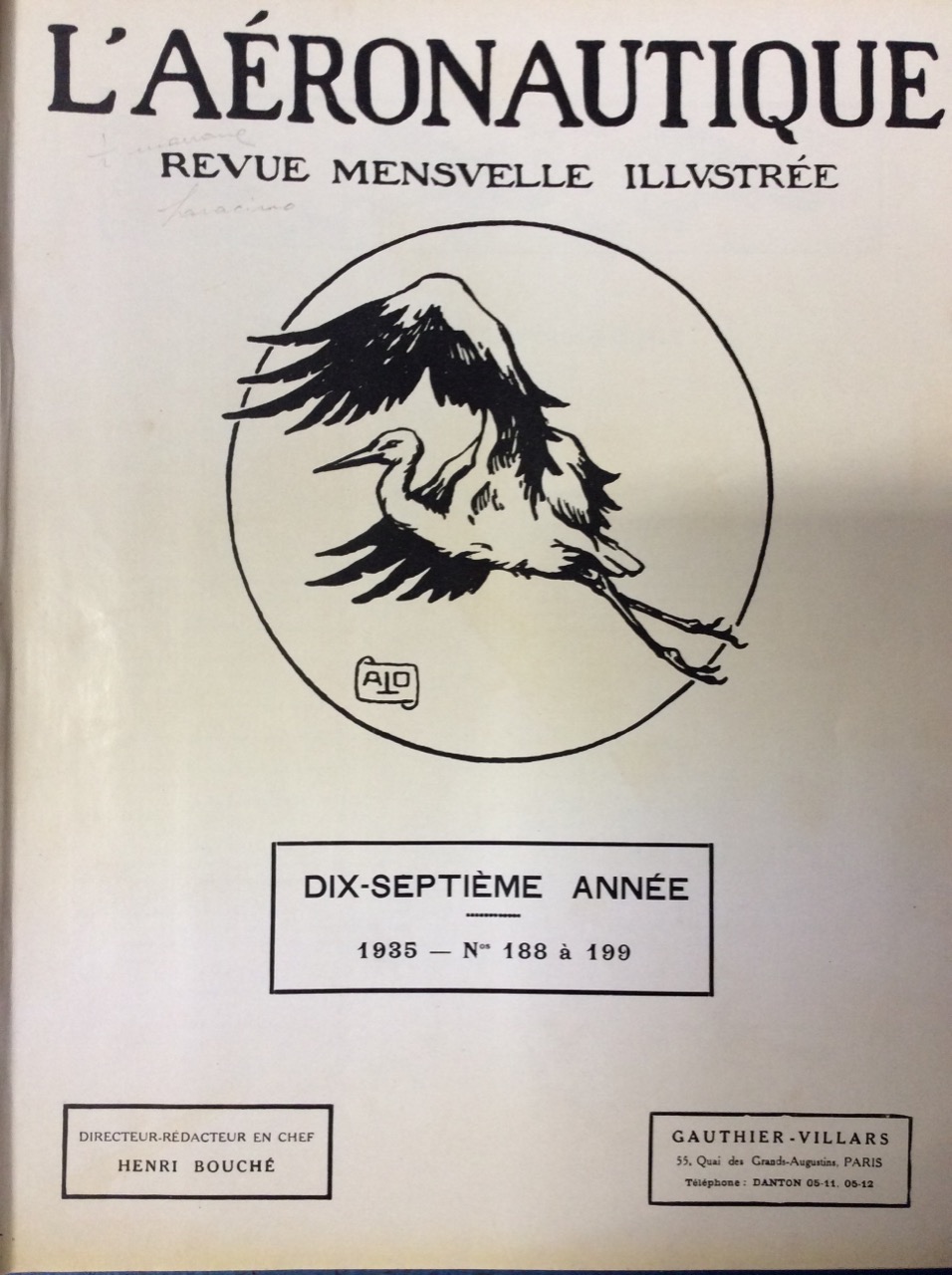 L'AERONATIQUE. 1935. - Revue mensuelle illustrée.