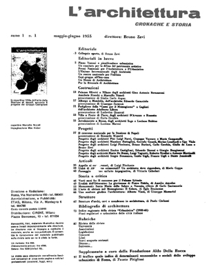 L'ARCHITETTURA. Prime 6 annate. - Cronache e storia. Direttore Bruno …