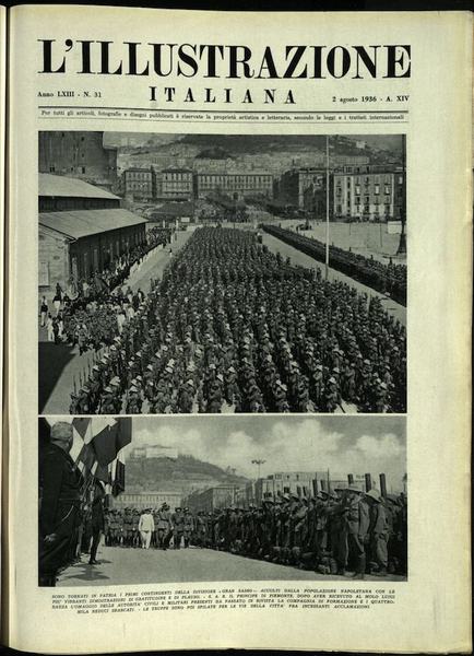 L'ILLUSTRAZIONE ITALIANA. 2 Agosto 1936. Anno 63 - N. 31.