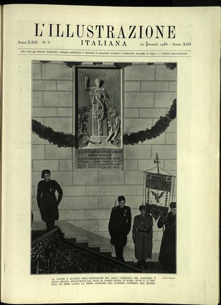 L'ILLUSTRAZIONE ITALIANA. 20 Gennaio 1935. Anno 62 - N. 3.