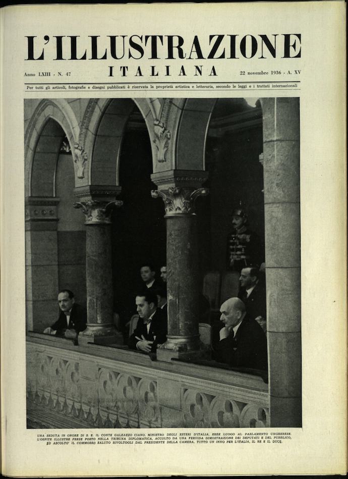 L'ILLUSTRAZIONE ITALIANA. 22 Novembre 1936. Anno 63 - N. 47.