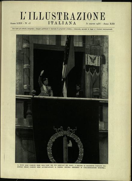 L'ILLUSTRAZIONE ITALIANA. 31 Marzo 1935. Anno 62 - N. 13.