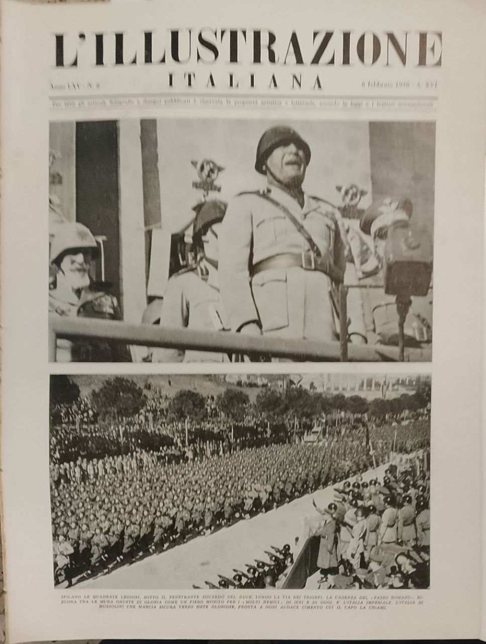 L'ILLUSTRAZIONE ITALIANA. 6 Febbraio 1938. Anno 65 - N. 6.