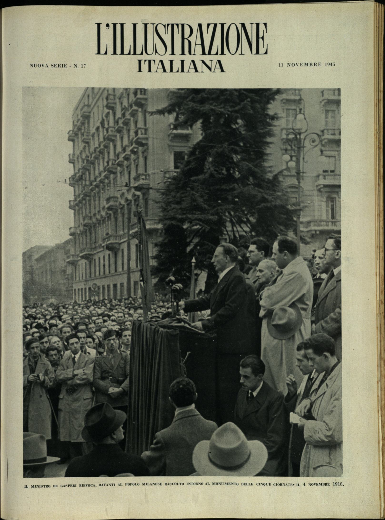 L'ILLUSTRAZIONE ITALIANA. Nuova Serie. 11 Novembre 1945. Anno 72 - …