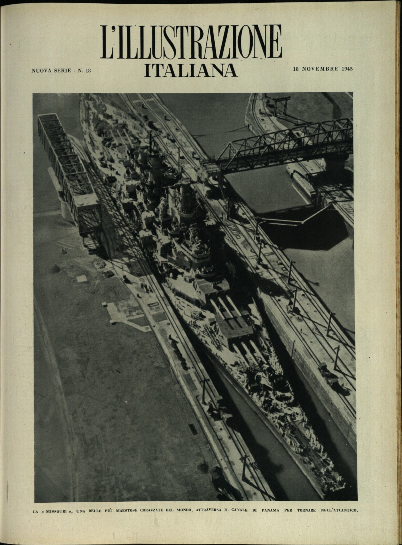 L'ILLUSTRAZIONE ITALIANA. Nuova Serie. 18 Novembre 1945. Anno 72 - …