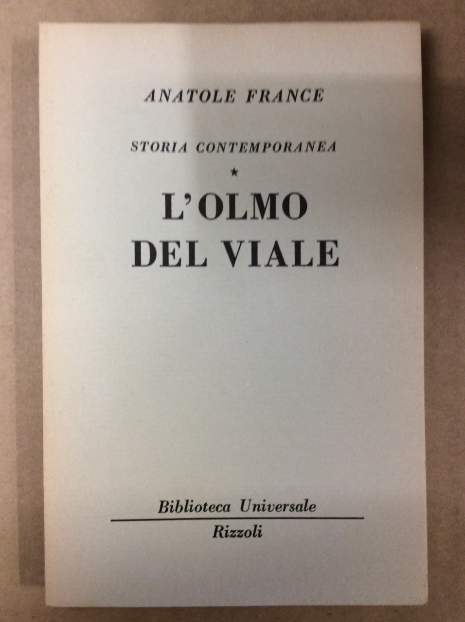 L'OLMO DEL VIALE (STORIA CONTEMPORANEA, I).