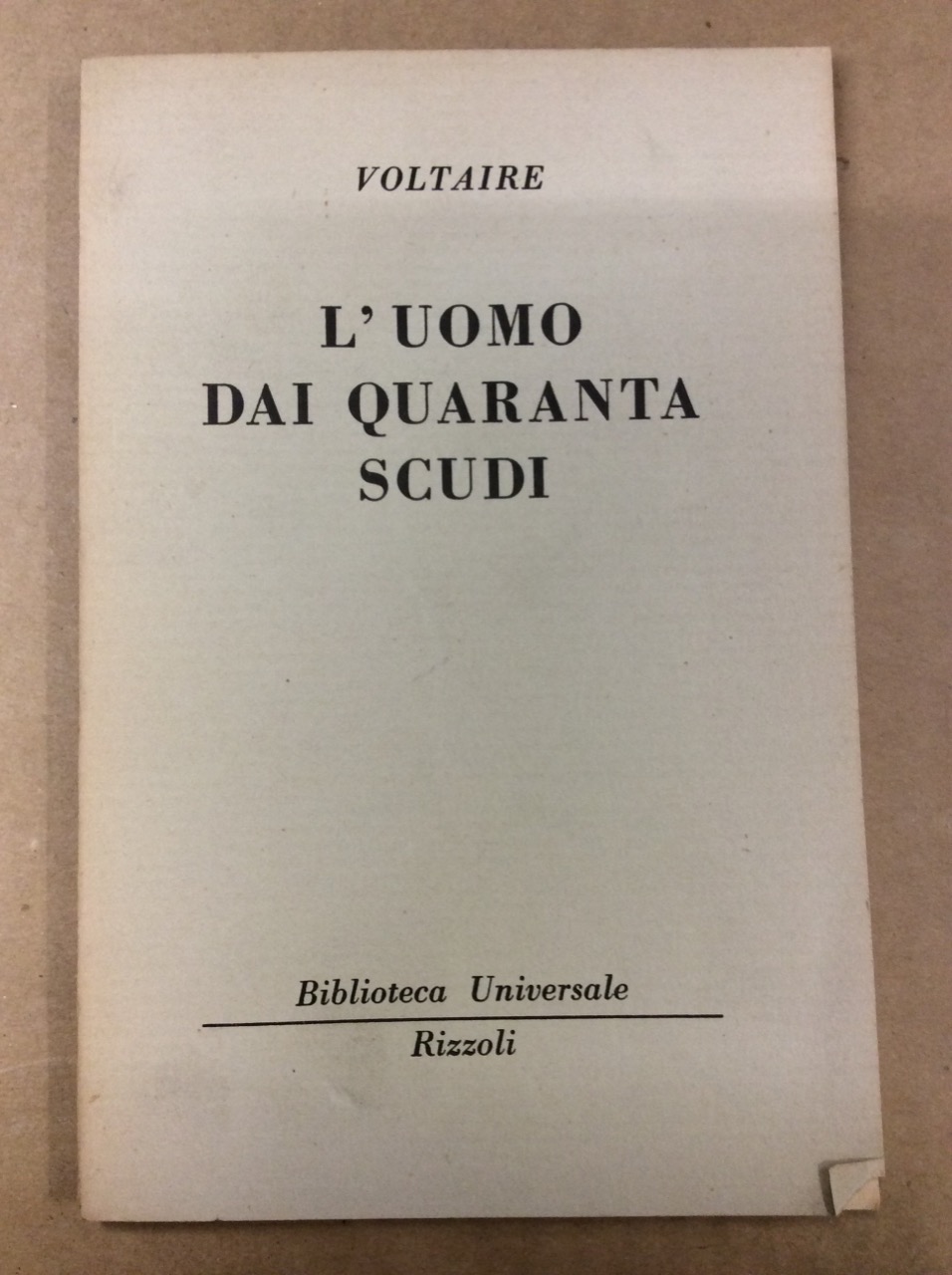 L'UOMO DAI QUARANTA SCUDI.