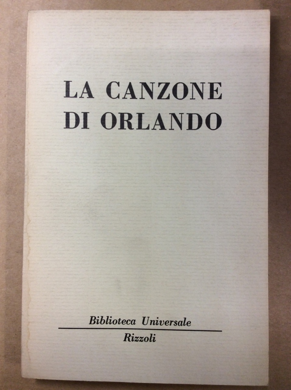 LA CANZONE DI ORLANDO.