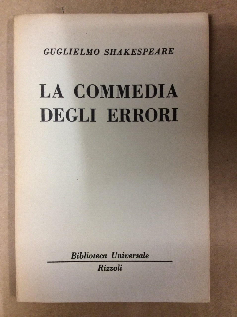 LA COMMEDIA DEGLI ERRORI.