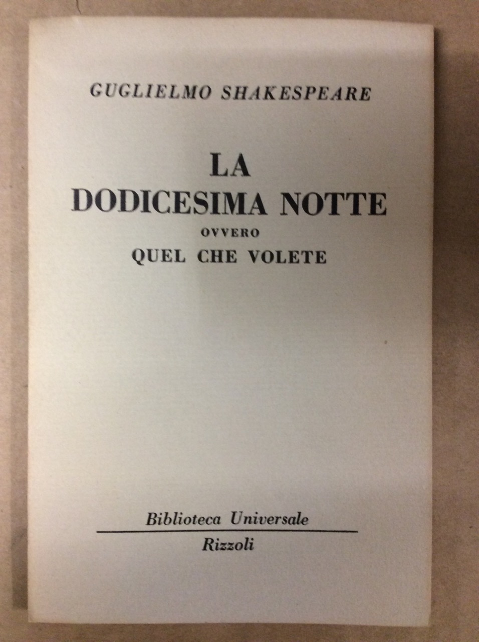 LA DODICESIMA NOTTE.