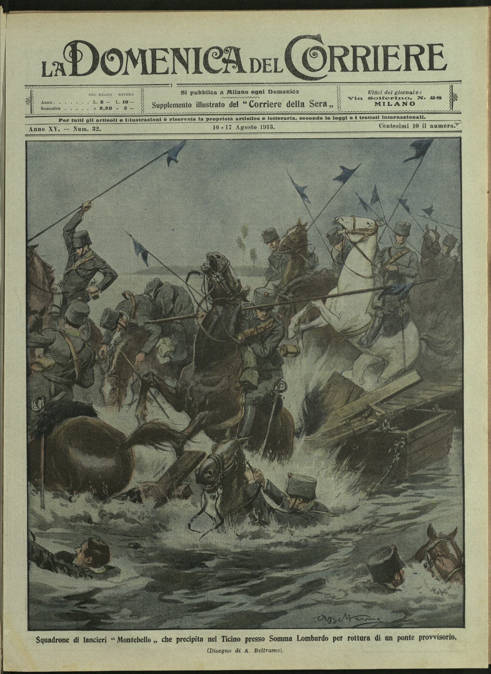 LA DOMENICA DEL CORRIERE. 10 - 17 Agosto 1913. Anno …