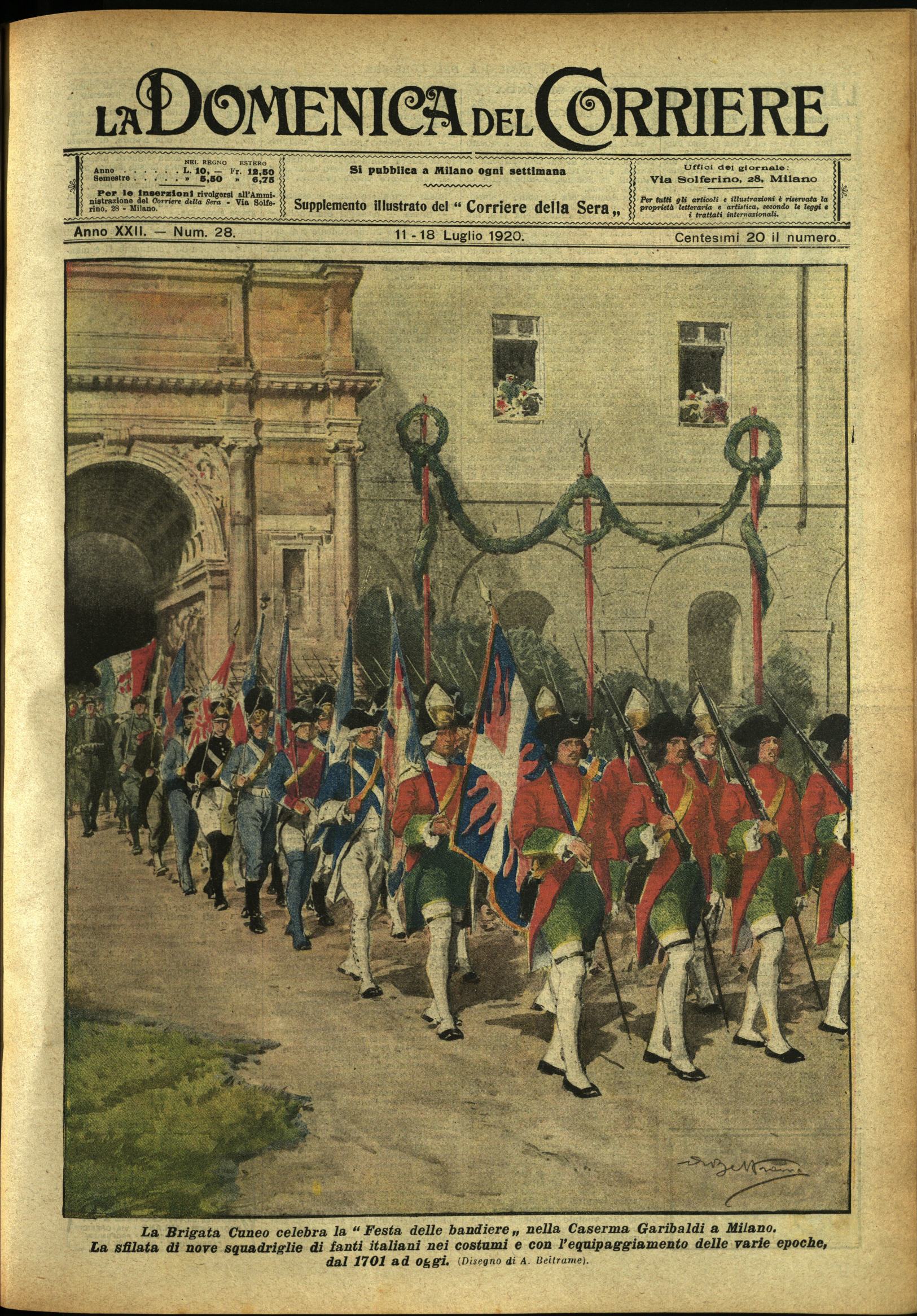 LA DOMENICA DEL CORRIERE. 11 - 18 Luglio 1920. Anno …