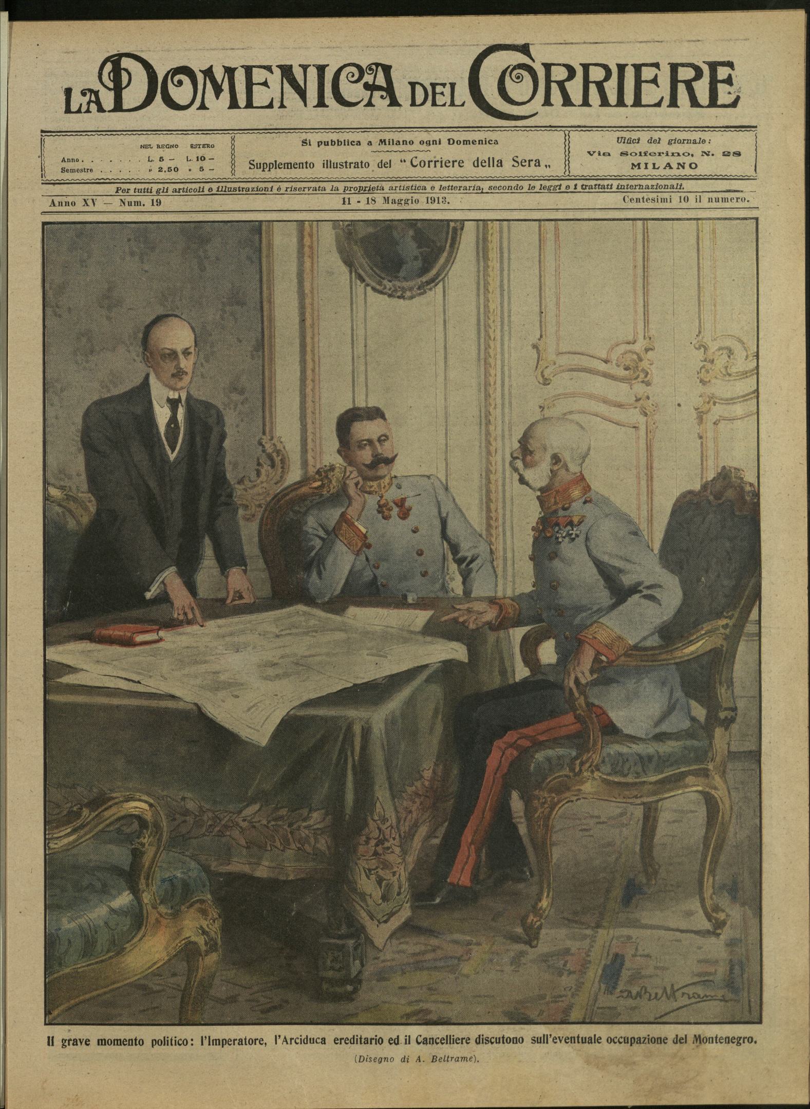 LA DOMENICA DEL CORRIERE. 11 - 18 Maggio 1913. Anno …