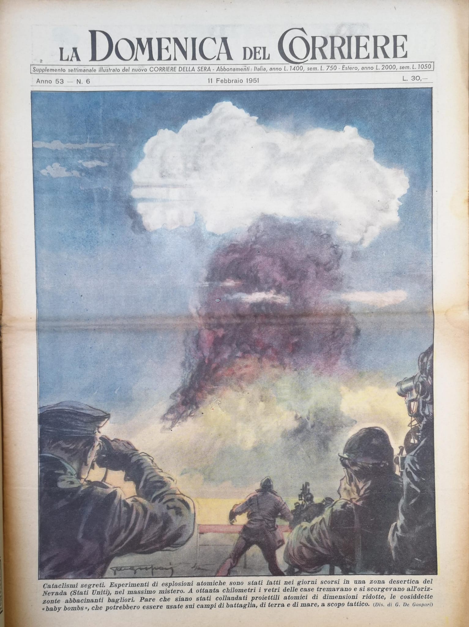 LA DOMENICA DEL CORRIERE 11 febbraio 1951 Anno LIII - …