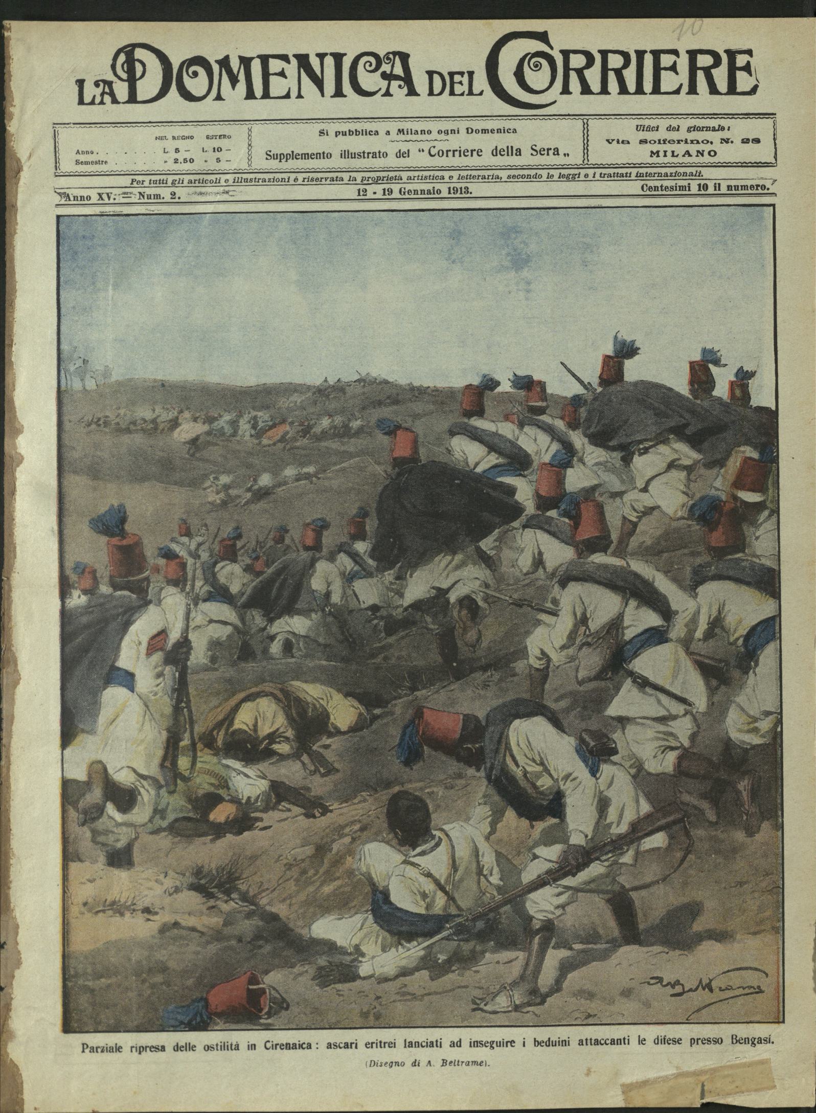 LA DOMENICA DEL CORRIERE. 12 - 19 Gennaio 1913. Anno …
