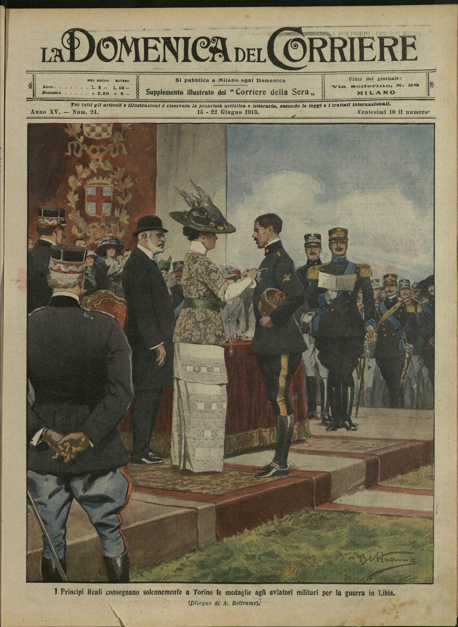LA DOMENICA DEL CORRIERE. 15 - 22 Giugno 1913. Anno …