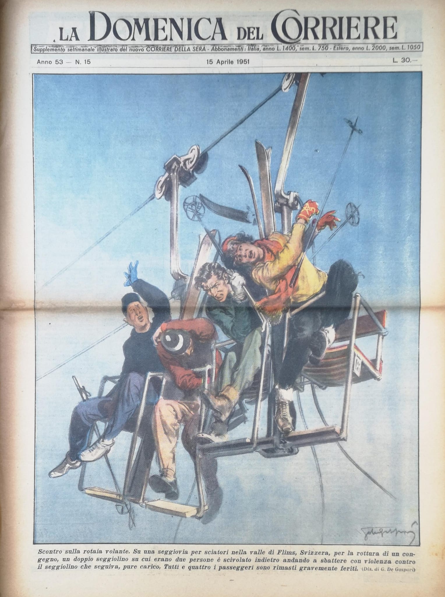 LA DOMENICA DEL CORRIERE 15 aprile 1951 Anno LIII - …