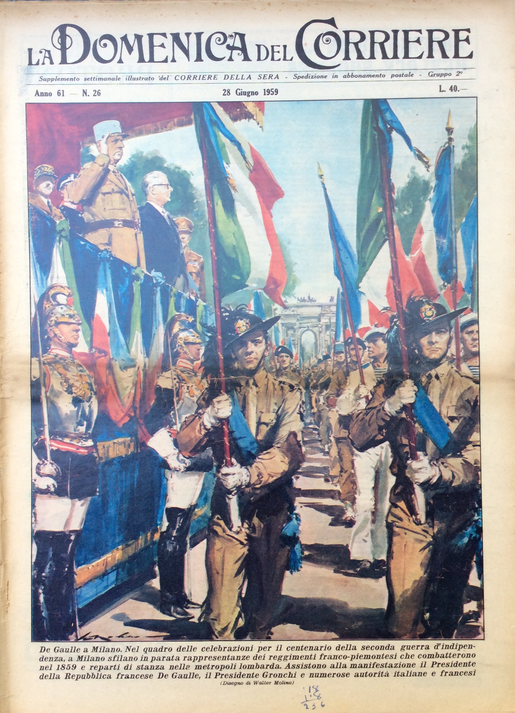 LA DOMENICA DEL CORRIERE 15 Marzo 1959 Anno 61 - …