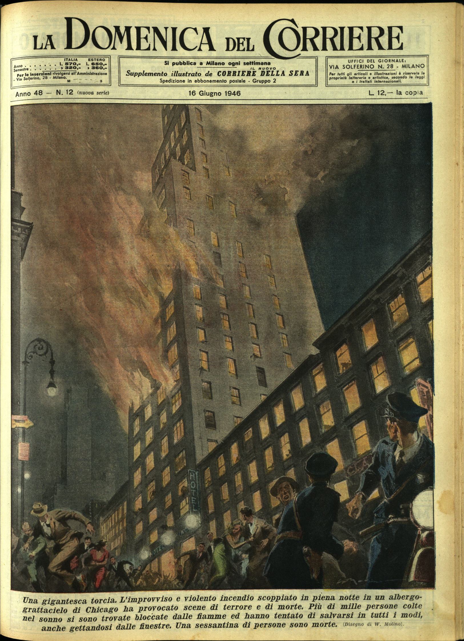 LA DOMENICA DEL CORRIERE. 16 Giugno 1946. Anno XLVIII - …