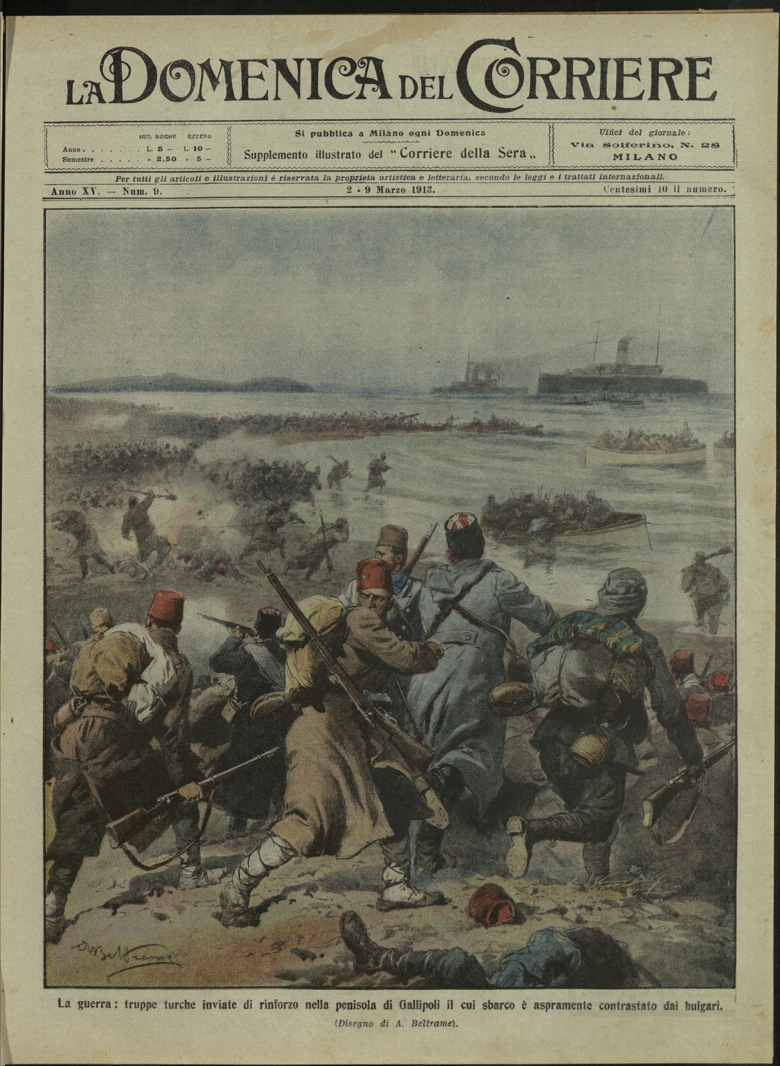 LA DOMENICA DEL CORRIERE. 2 - 9 Marzo 1913. Anno …