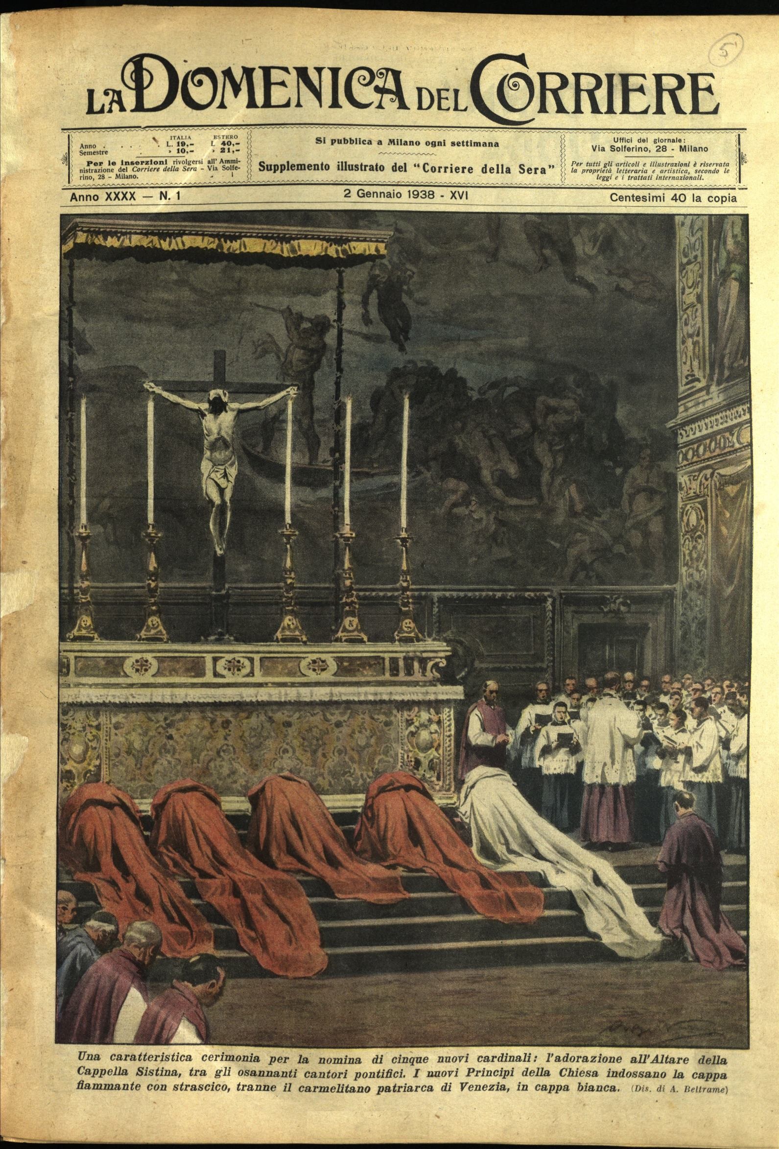 LA DOMENICA DEL CORRIERE 2 gennaio 1938 Anno XL - …