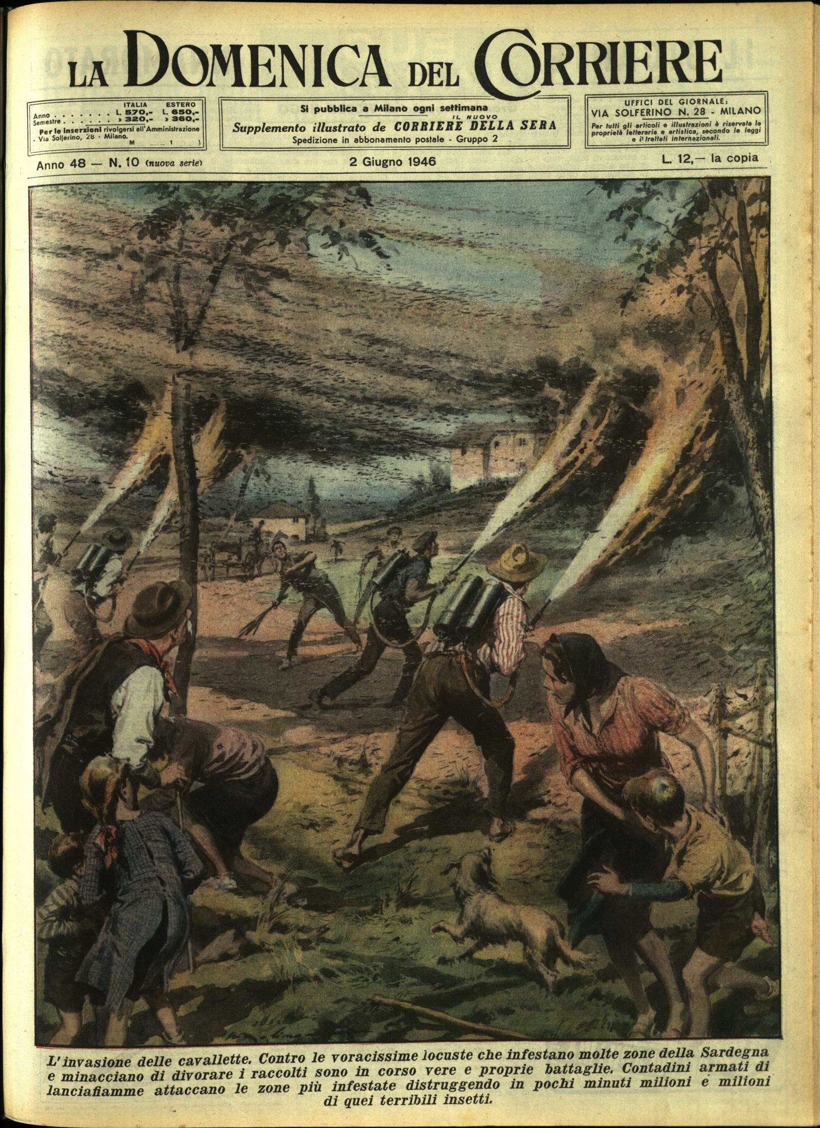 LA DOMENICA DEL CORRIERE. 2 Giugno 1946. Anno XLVIII - …