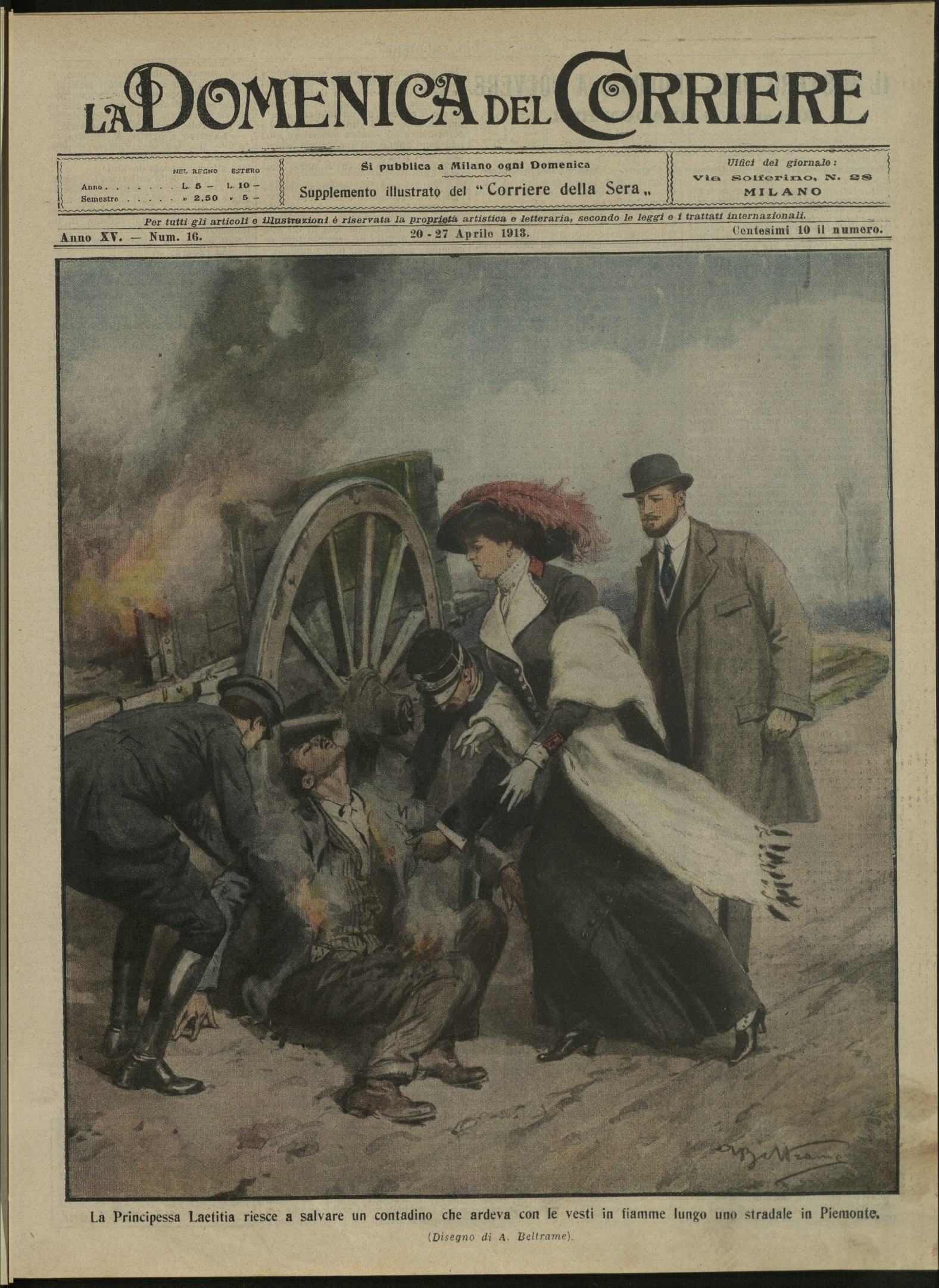 LA DOMENICA DEL CORRIERE. 20 - 27 Aprile 1913. Anno …