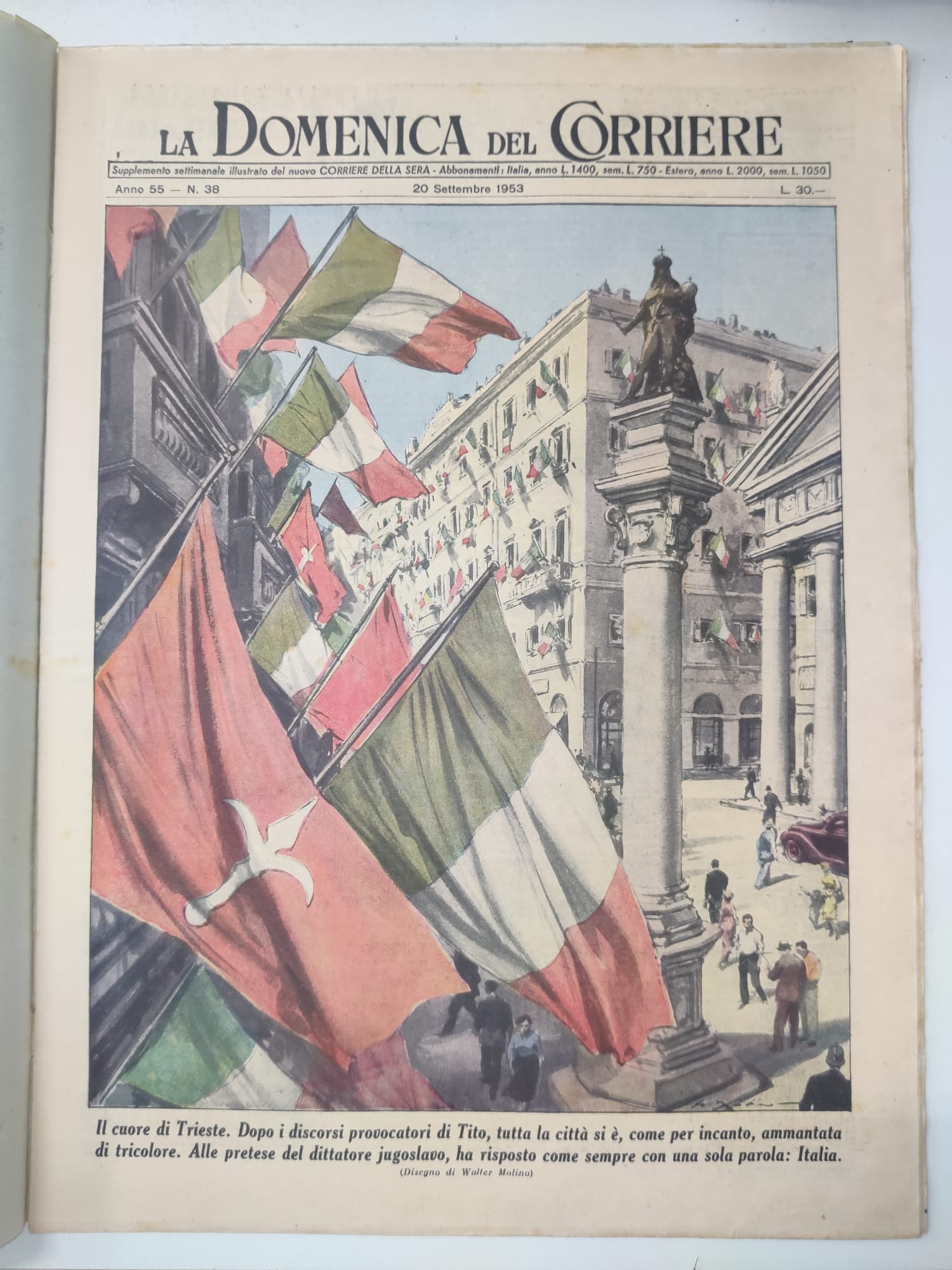 LA DOMENICA DEL CORRIERE. 20 Settembre 1953. Anno 55. N. …