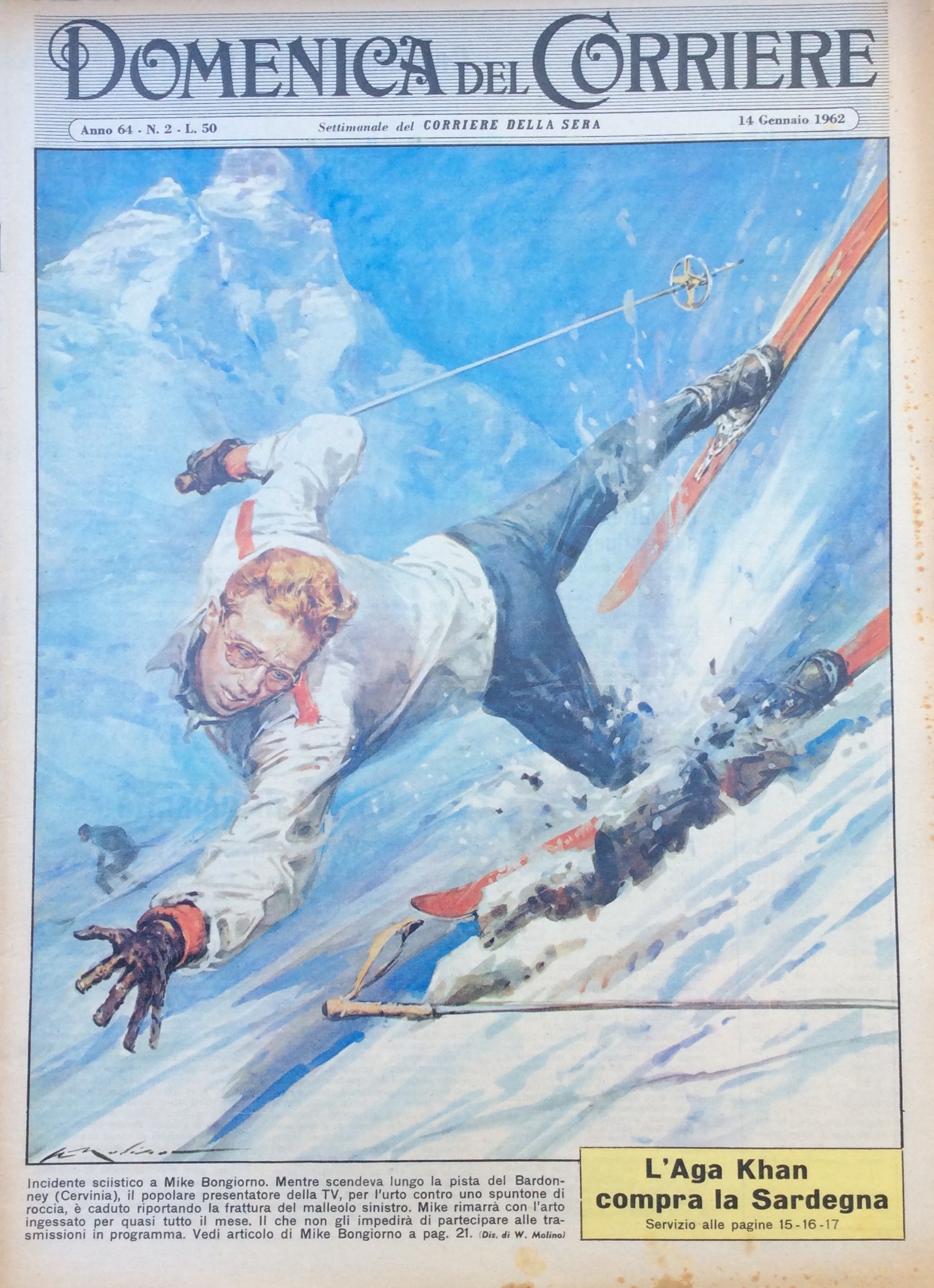 LA DOMENICA DEL CORRIERE 21 Gennaio 1962 Anno 64 - …