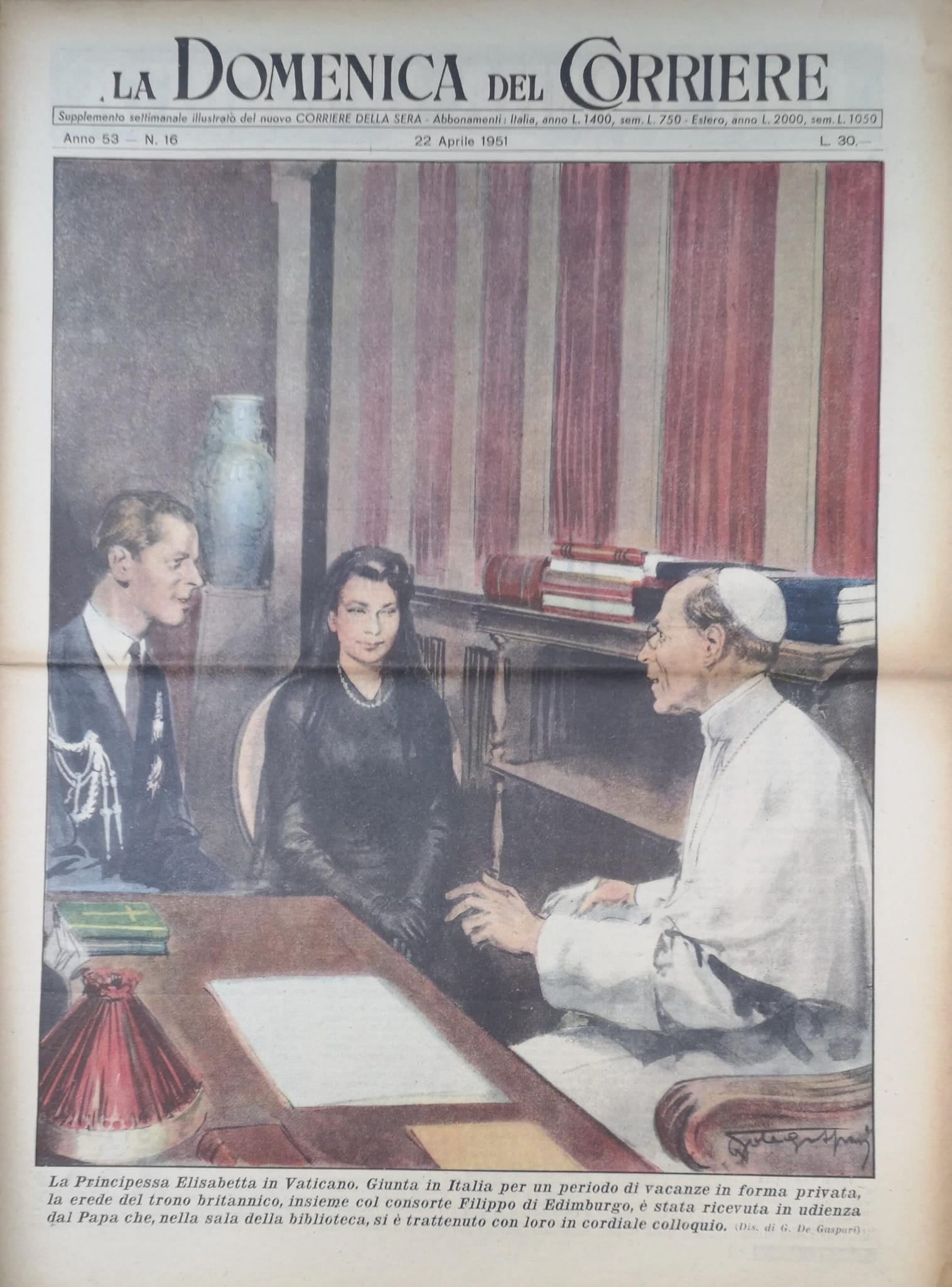 LA DOMENICA DEL CORRIERE 22 aprile 1951 Anno LIII - …