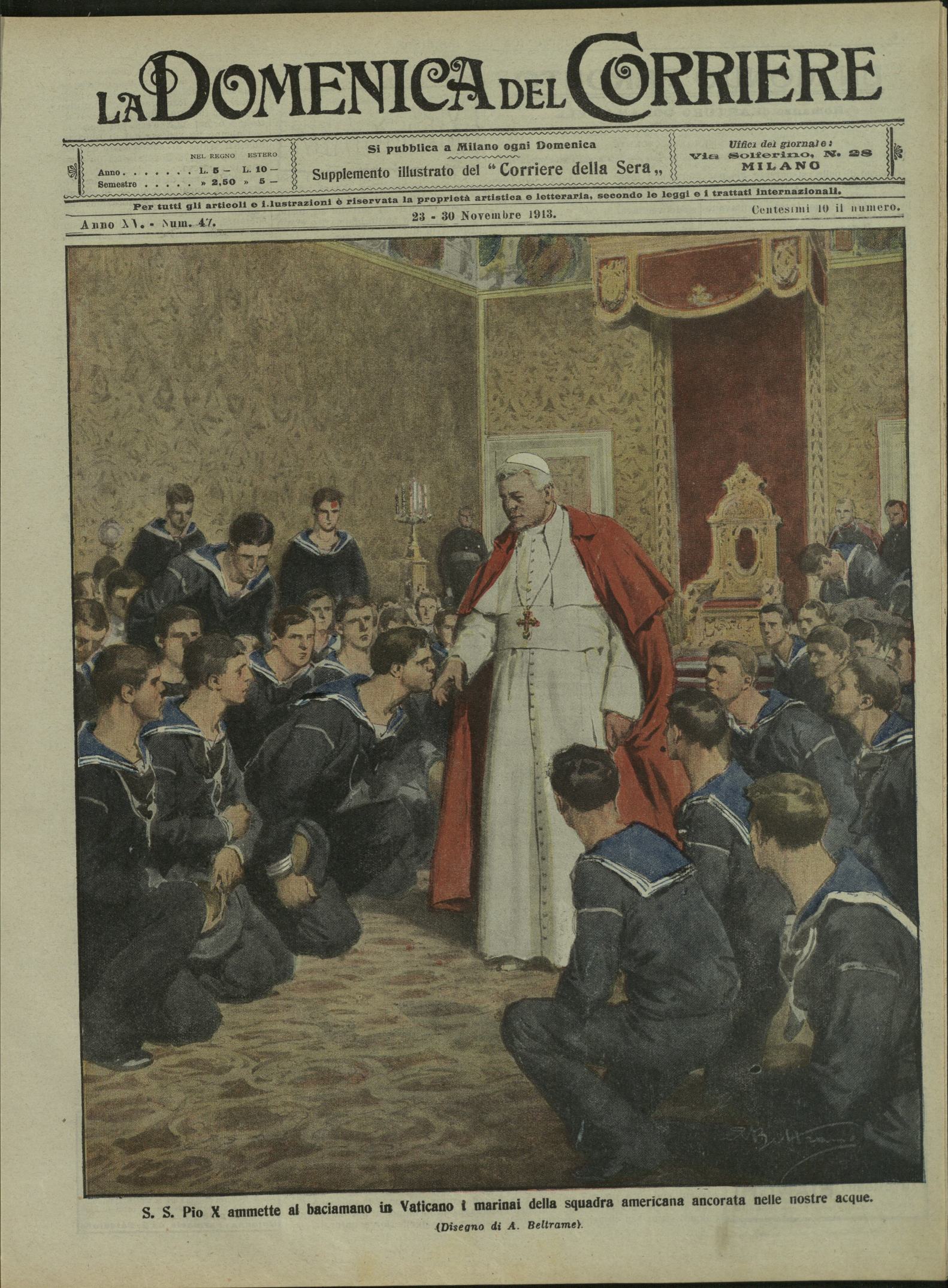 LA DOMENICA DEL CORRIERE. 23 - 30 Novembre 1913. Anno …