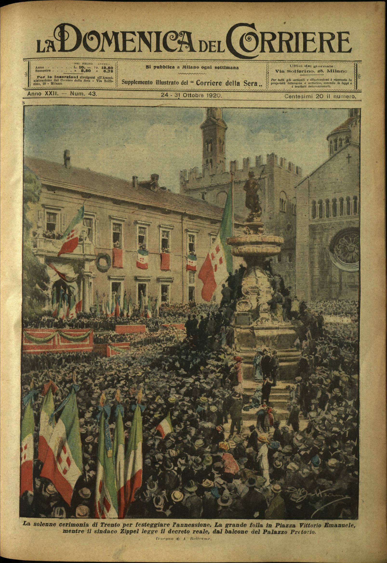 LA DOMENICA DEL CORRIERE. 24 - 31 Ottobre 1920. Anno …