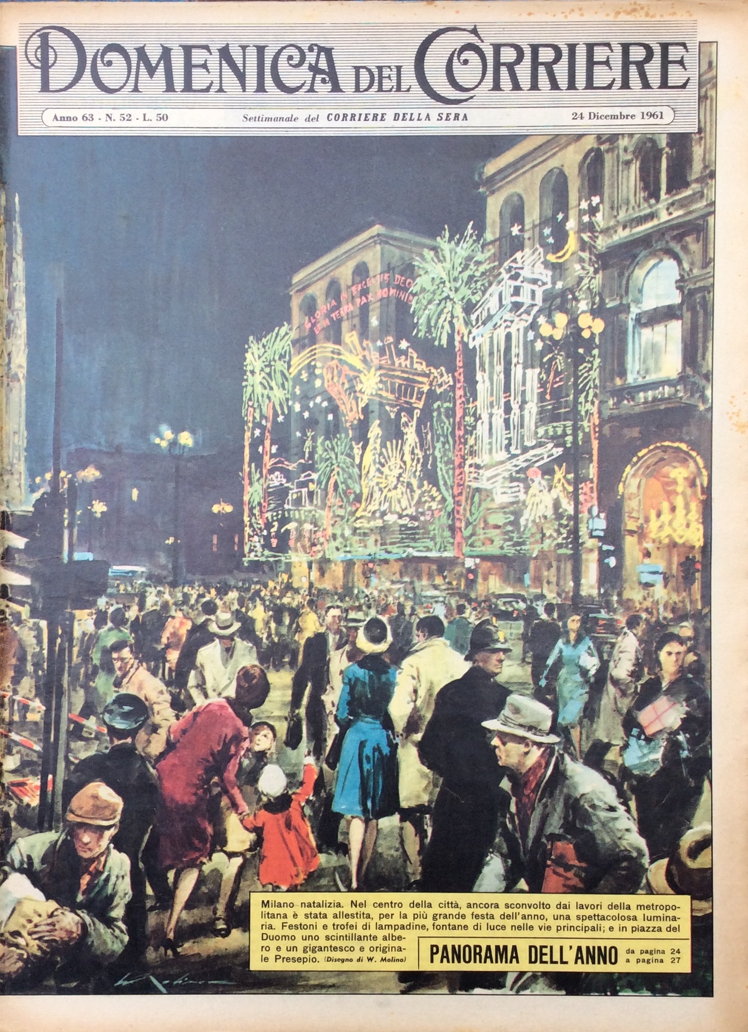 LA DOMENICA DEL CORRIERE 24 Dicembre 1961 Anno 63 - …