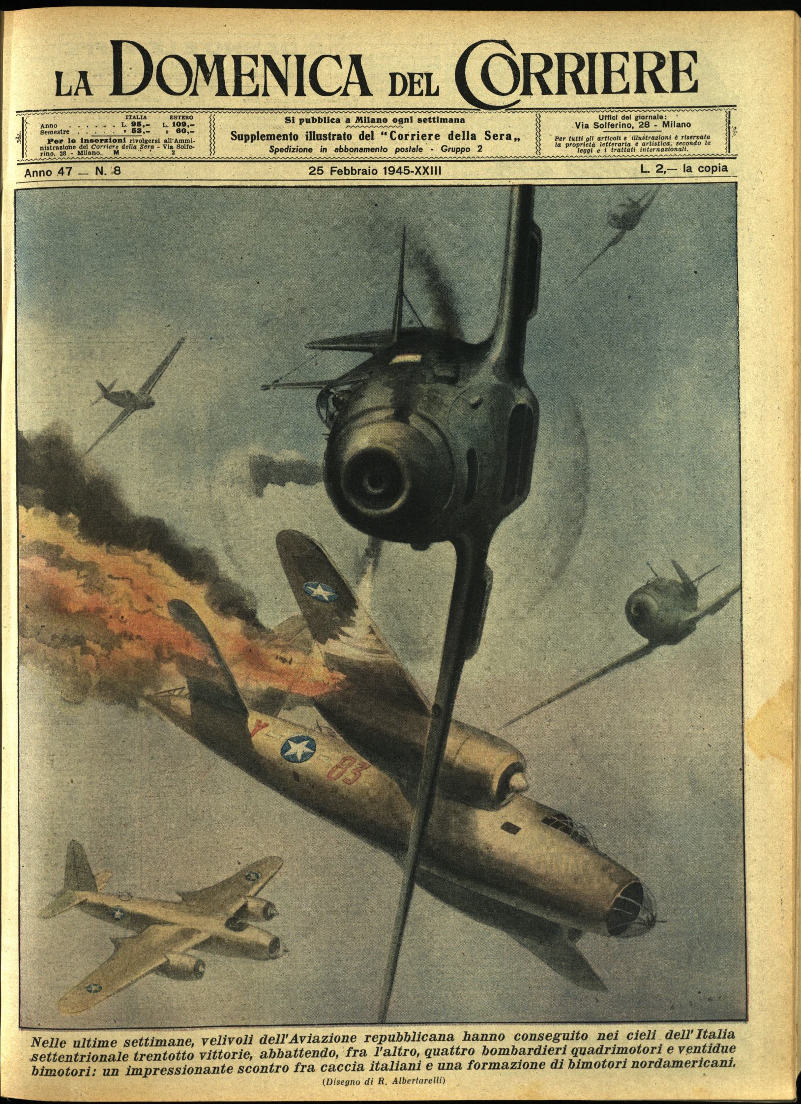 LA DOMENICA DEL CORRIERE 25 Febbraio 1945 Anno XLVII - …