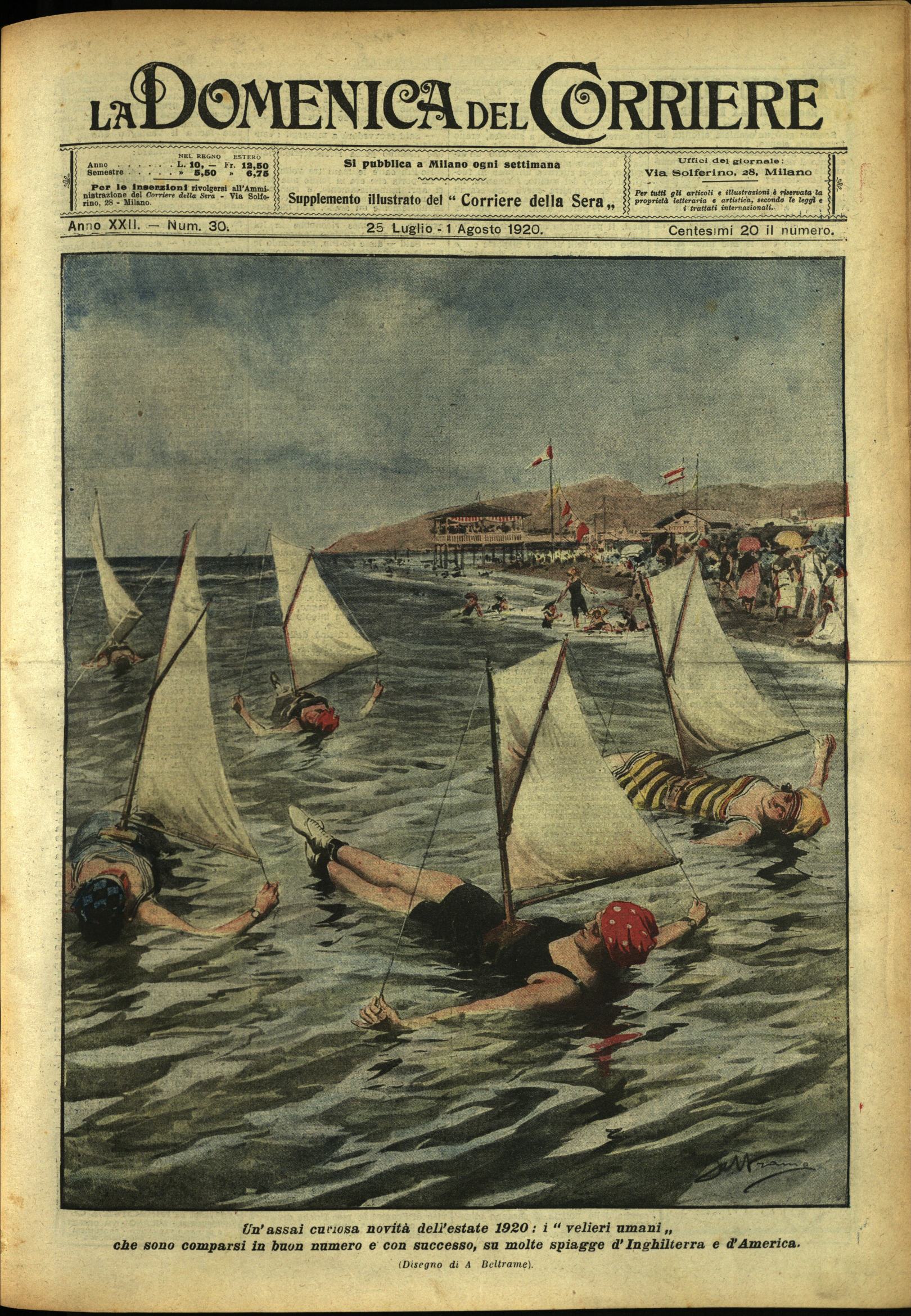 LA DOMENICA DEL CORRIERE. 25 luglio - 1 agosto 1920. …