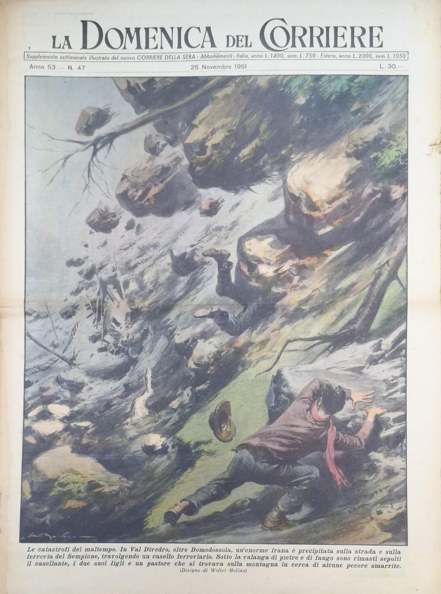 LA DOMENICA DEL CORRIERE 25 novembre 1951 Anno LIII - …