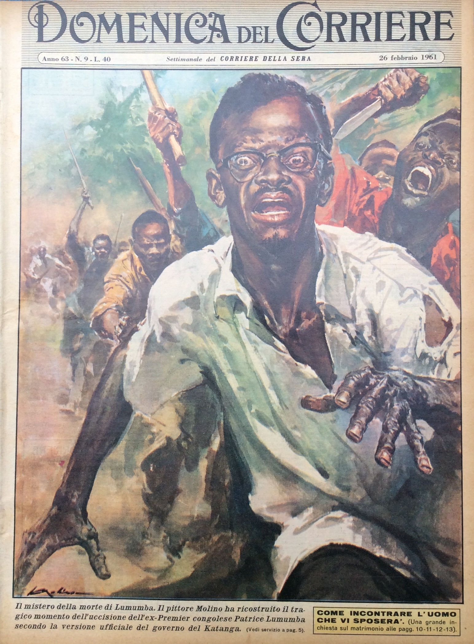LA DOMENICA DEL CORRIERE. 26 Febbraio 1961. Anno 63 - …