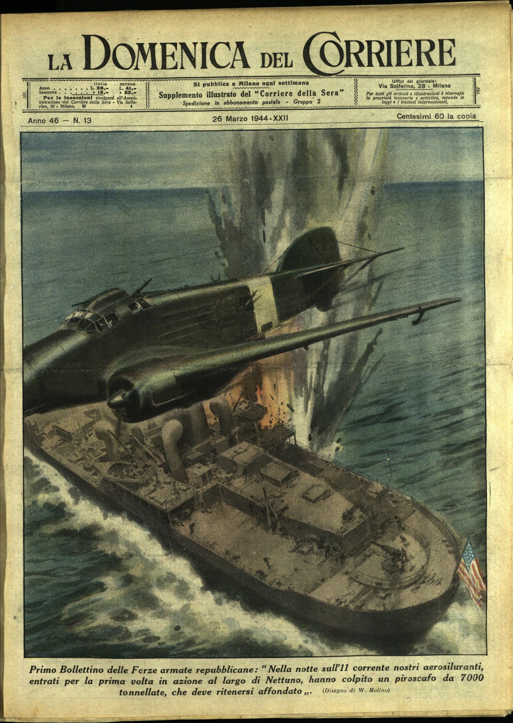 LA DOMENICA DEL CORRIERE 26 Marzo 1944 Anno XLVI - …