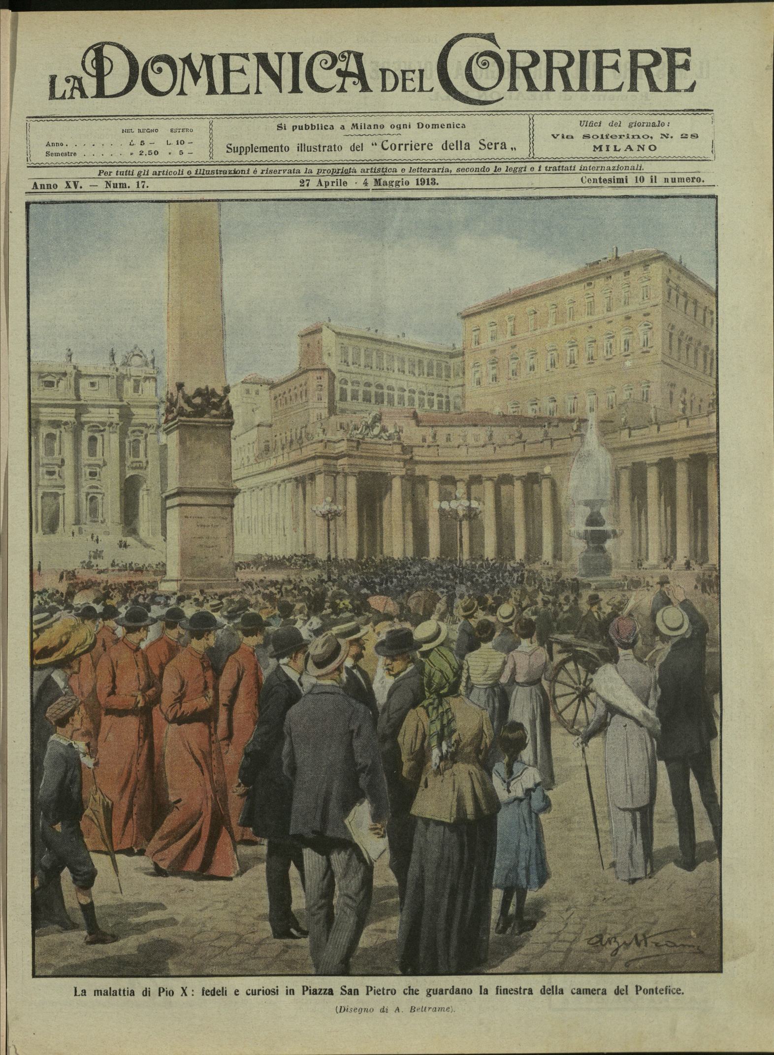 LA DOMENICA DEL CORRIERE. 27 Aprile - 4 maggio 1913. …