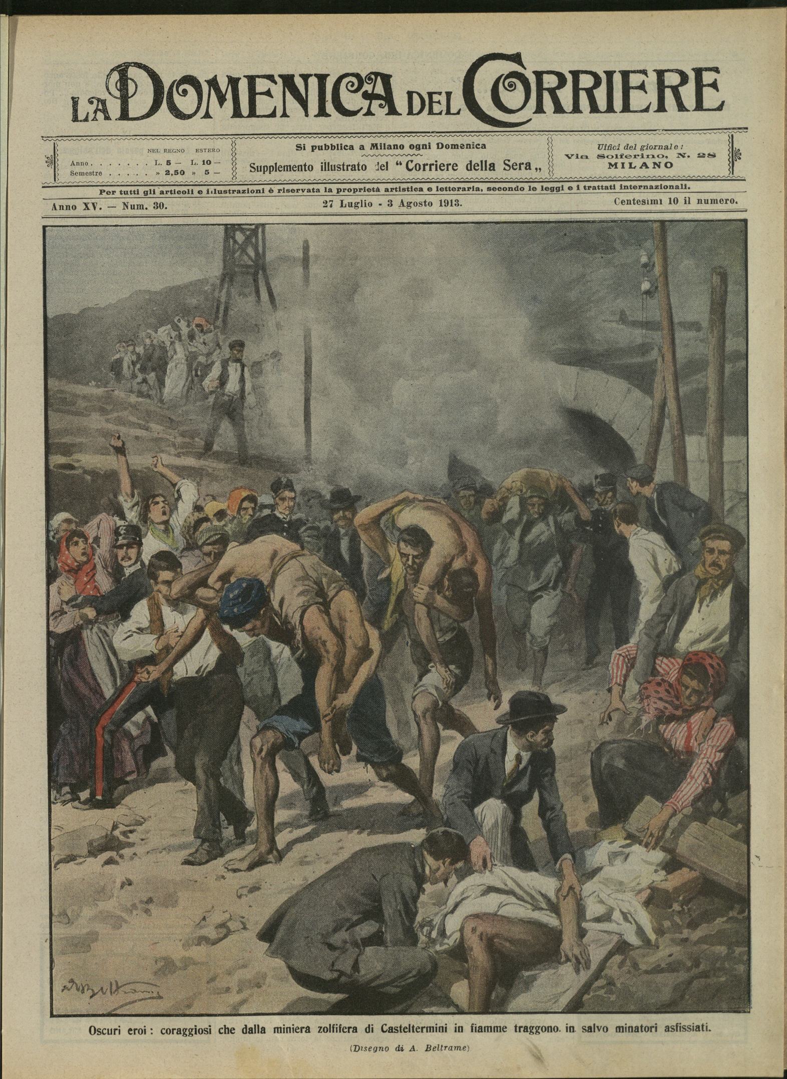 LA DOMENICA DEL CORRIERE. 27 Luglio - 3 luglio 1913. …
