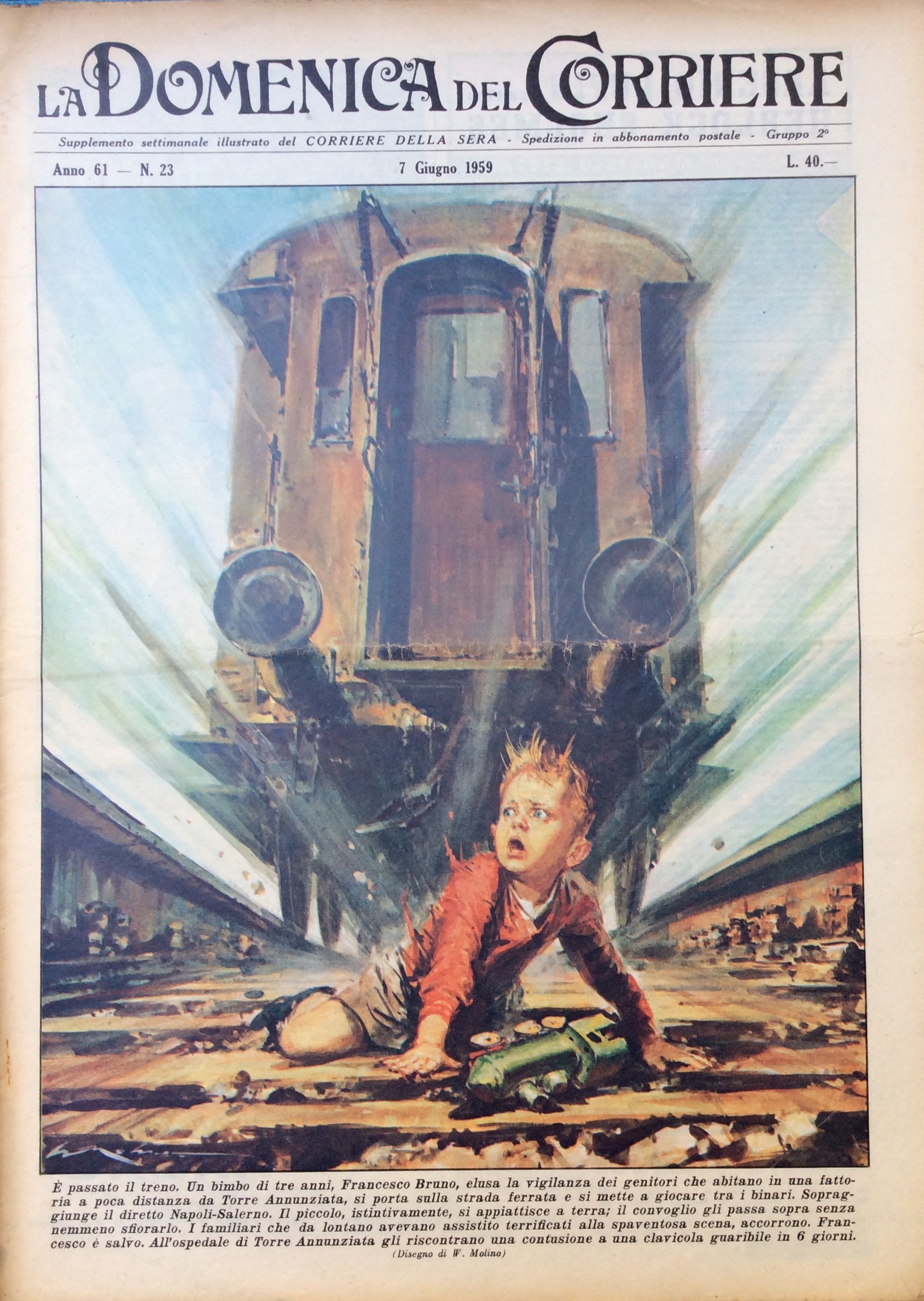 LA DOMENICA DEL CORRIERE. 28 Giugno 1959. Anno 61 - …