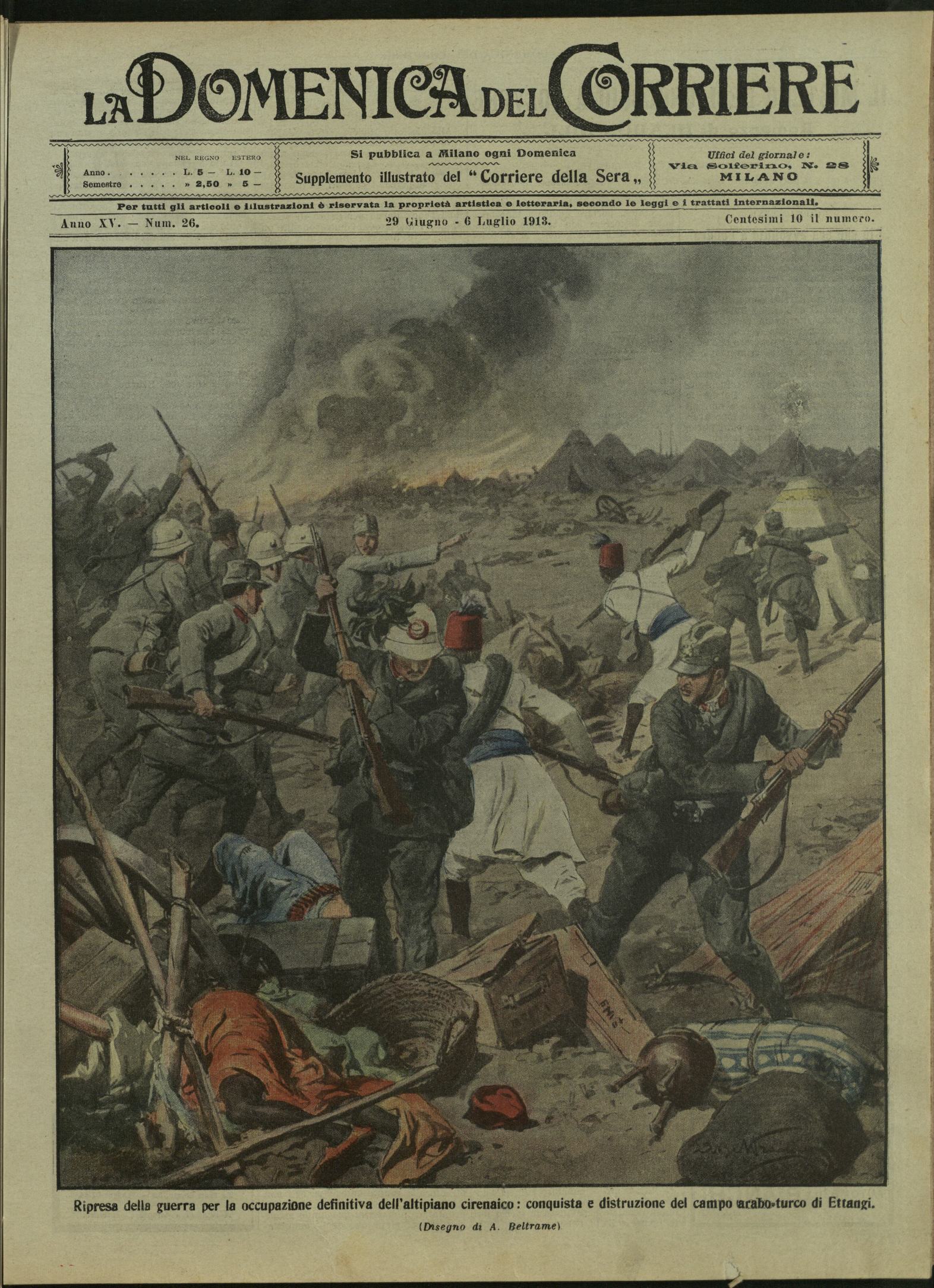 LA DOMENICA DEL CORRIERE. 29 Giugno - 6 luglio 1913. …